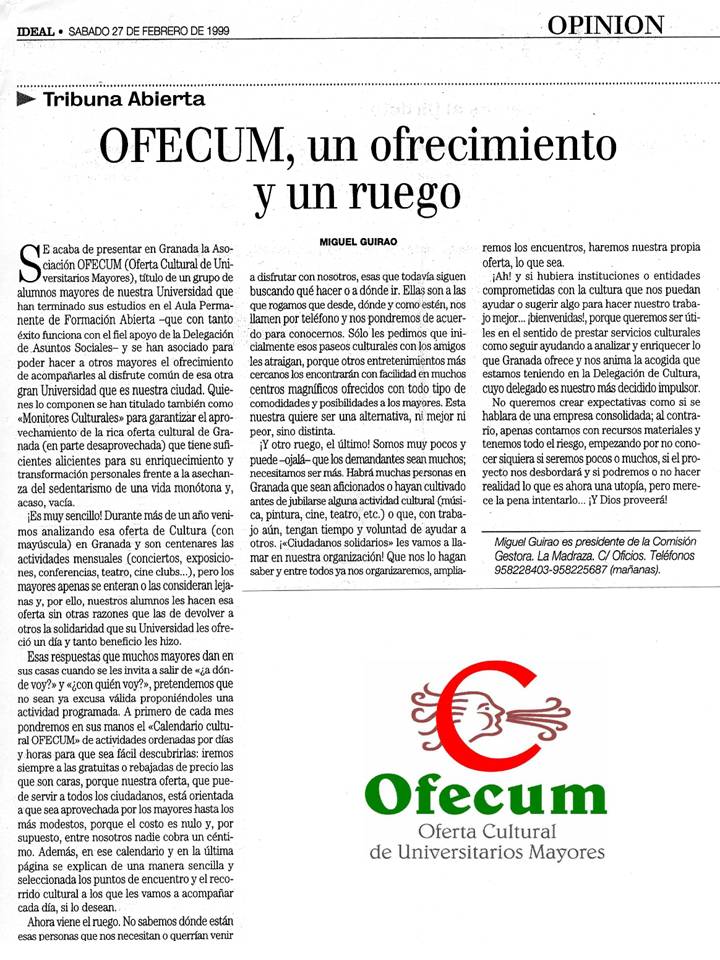 Articulo D. Miguel Guirao